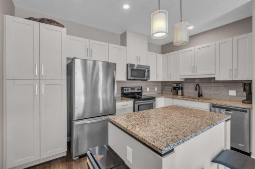 93 Copperstone Common Se, Calgary, AB - Indoor Photo Showing Kitchen With Stainless Steel Kitchen With Upgraded Kitchen