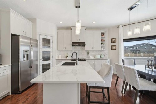 65 Sage Hill Landing Nw, Calgary, AB - Indoor Photo Showing Kitchen With Stainless Steel Kitchen With Upgraded Kitchen