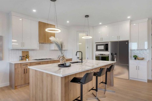 569 Muirfield Crescent, Lyalta, AB - Indoor Photo Showing Kitchen With Upgraded Kitchen