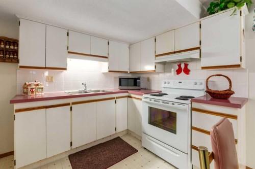 180 Edgevalley Circle Nw, Calgary, AB - Indoor Photo Showing Kitchen With Double Sink