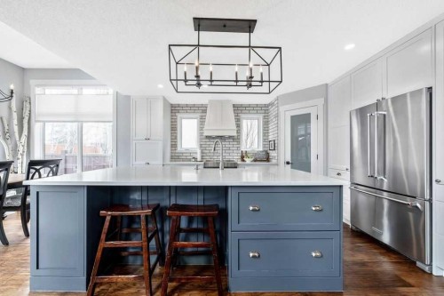 95 Cranleigh Gardens Se, Calgary, AB - Indoor Photo Showing Kitchen With Upgraded Kitchen