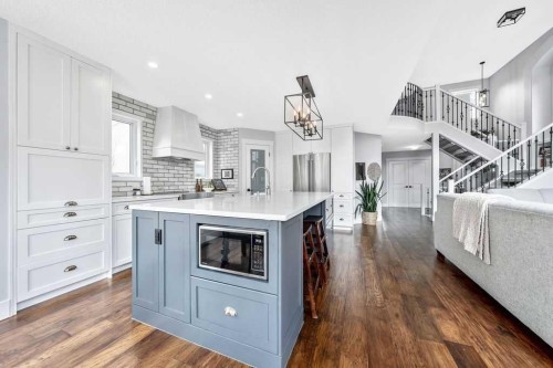 95 Cranleigh Gardens Se, Calgary, AB - Indoor Photo Showing Kitchen With Upgraded Kitchen