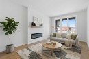 35 Belvedere Crescent Se, Calgary, AB  - Indoor Photo Showing Living Room With Fireplace 