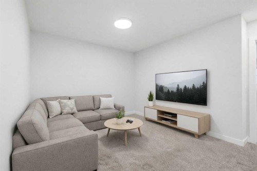 35 Belvedere Crescent Se, Calgary, AB - Indoor Photo Showing Living Room