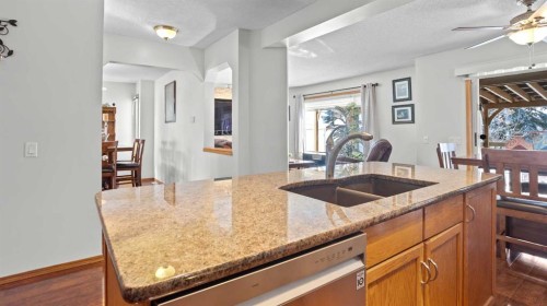 323 Mt Cornwall Circle Se, Calgary, AB - Indoor Photo Showing Kitchen With Double Sink