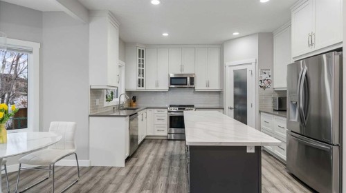39 Mt Douglas Point Se, Calgary, AB - Indoor Photo Showing Kitchen With Stainless Steel Kitchen With Upgraded Kitchen