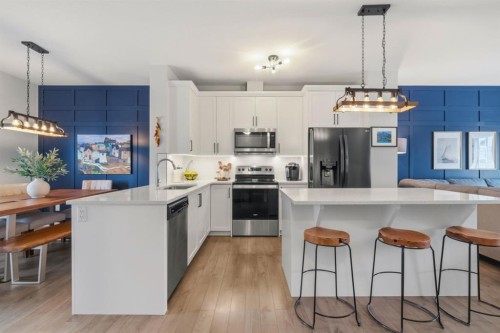 144 Legacy Point Se, Calgary, AB - Indoor Photo Showing Kitchen With Stainless Steel Kitchen With Upgraded Kitchen