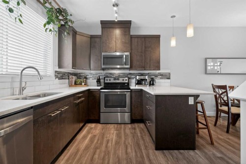 62 Skyview Ranch Avenue Ne, Calgary, AB - Indoor Photo Showing Kitchen With Stainless Steel Kitchen With Double Sink