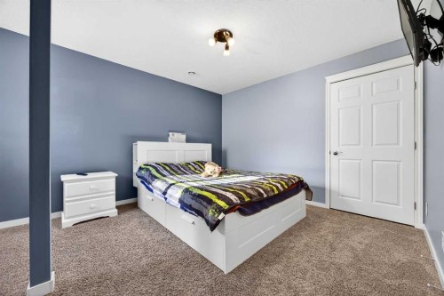 46 Heritage Landing, Cochrane, AB - Indoor Photo Showing Bedroom