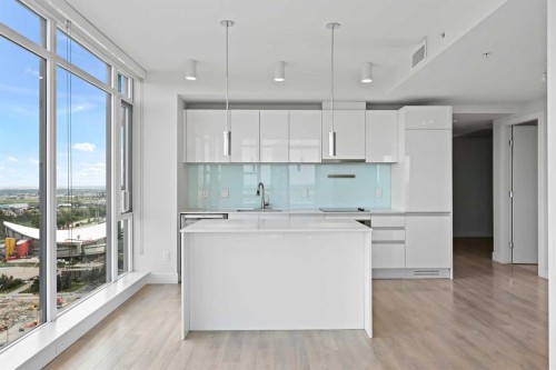 2702-1122 3 Street Se, Calgary, AB - Indoor Photo Showing Kitchen With Upgraded Kitchen