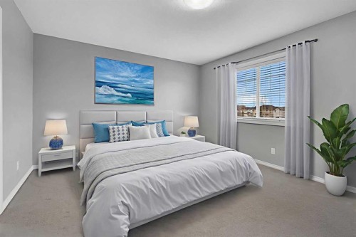 161 Silverado Range Cove Sw, Calgary, AB - Indoor Photo Showing Bedroom