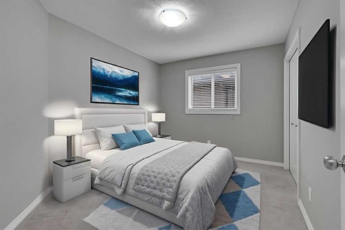 161 Silverado Range Cove Sw, Calgary, AB - Indoor Photo Showing Bedroom