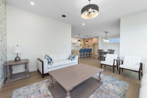 315 Waterford Road, Chestermere, AB - Indoor Photo Showing Living Room With Fireplace