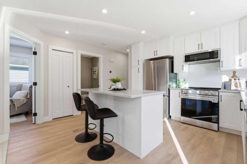 129 Coventry Place Ne, Calgary, AB - Indoor Photo Showing Kitchen With Upgraded Kitchen