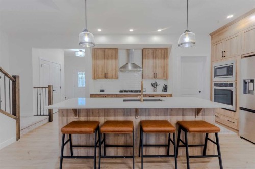 169 Verity Manor Sw, Calgary, AB - Indoor Photo Showing Kitchen With Double Sink