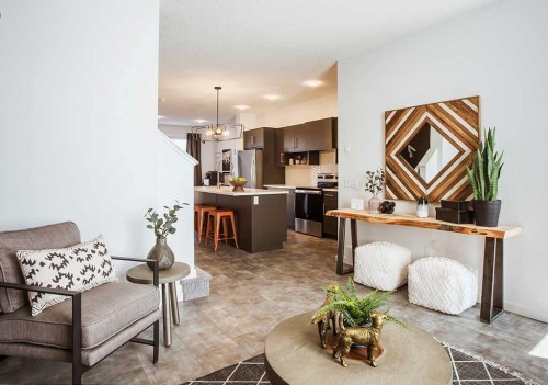 138 Sora Gardens Se, Calgary, AB - Indoor Photo Showing Living Room