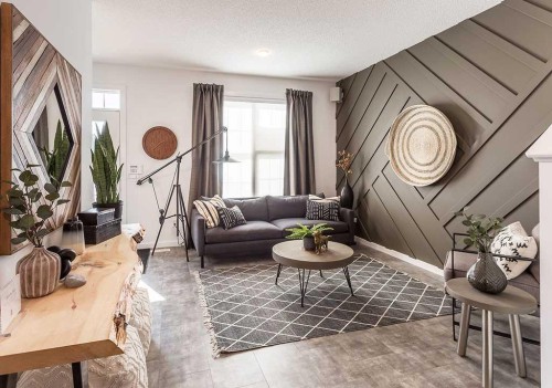 138 Sora Gardens Se, Calgary, AB - Indoor Photo Showing Living Room