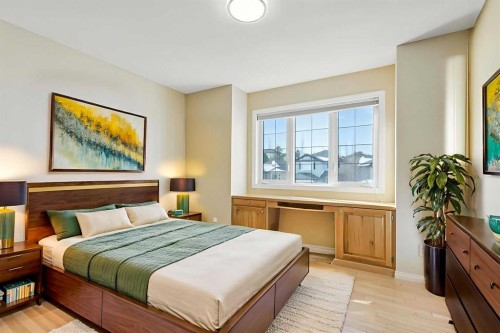 22 Valley Creek Road Nw, Calgary, AB - Indoor Photo Showing Bedroom