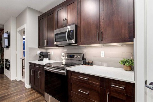 312-10 Walgrove Walk Se, Calgary, AB - Indoor Photo Showing Kitchen With Upgraded Kitchen