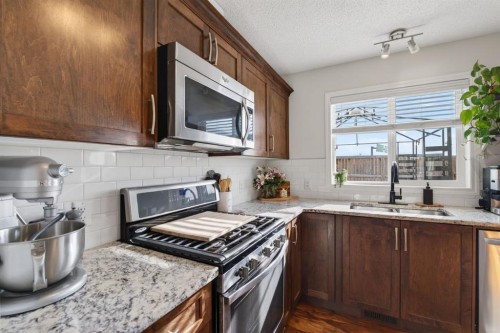 338 Cranford Park Se, Calgary, AB - Indoor Photo Showing Kitchen With Double Sink