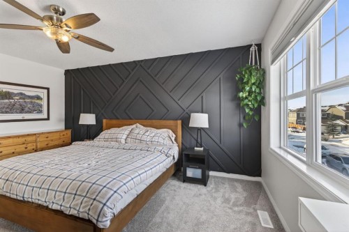 338 Cranford Park Se, Calgary, AB - Indoor Photo Showing Bedroom