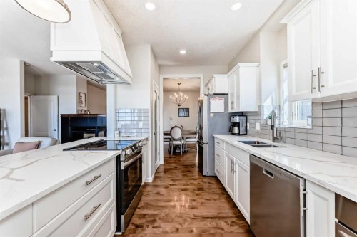 5 Bridle Estates Road Sw, Calgary, AB - Indoor Photo Showing Kitchen With Double Sink