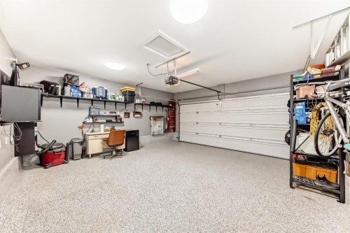 91 Baysprings Terrace, Airdrie, AB - Indoor Photo Showing Garage