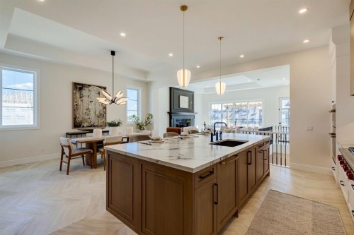 15 Normandy Lane Sw, Calgary, AB - Indoor Photo Showing Kitchen With Upgraded Kitchen