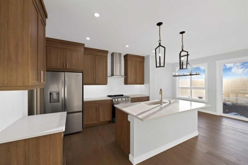 175 Homestead Common Ne, Calgary, AB - Indoor Photo Showing Kitchen With Upgraded Kitchen