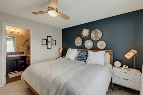 159 Mahogany Grove Se, Calgary, AB - Indoor Photo Showing Bedroom