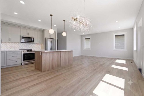 123 Coote Street, Cayley, AB - Indoor Photo Showing Kitchen With Upgraded Kitchen