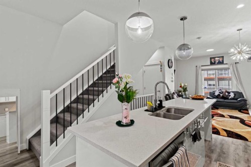 908-95 Skyview Close Ne, Calgary, AB - Indoor Photo Showing Kitchen With Double Sink