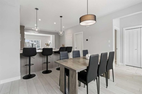 556 Chelsea Gardens, Chestermere, AB - Indoor Photo Showing Dining Room