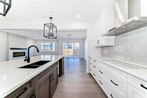 196 Starling Place Nw, Calgary, AB - Indoor Photo Showing Kitchen With Double Sink With Upgraded Kitchen