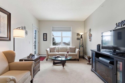 305-37 Prestwick Drive Se, Calgary, AB - Indoor Photo Showing Living Room