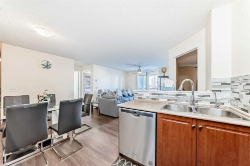 1219-8 Bridlecrest Drive Sw, Calgary, AB - Indoor Photo Showing Kitchen With Double Sink