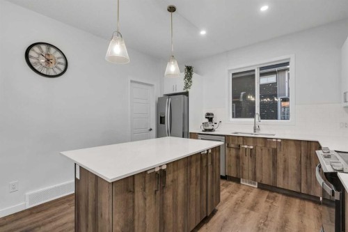28 Redstone Boulevard Ne, Calgary, AB - Indoor Photo Showing Kitchen With Upgraded Kitchen