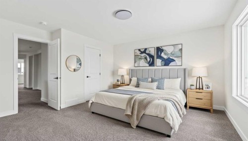 82 Herron Common Ne, Calgary, AB - Indoor Photo Showing Bedroom