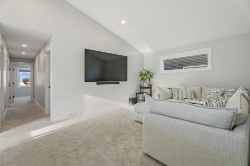 235 Chelsea Park, Chestermere, AB - Indoor Photo Showing Living Room