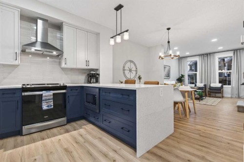 41 Lavender Passage Se, Calgary, AB - Indoor Photo Showing Kitchen With Upgraded Kitchen