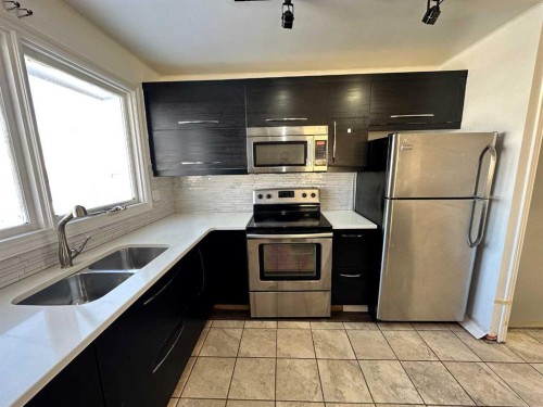 212 78 Avenue Ne, Calgary, AB - Indoor Photo Showing Kitchen With Double Sink With Upgraded Kitchen