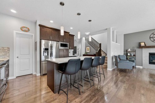 242 Mahogany Passage Se, Calgary, AB - Indoor Photo Showing Kitchen With Upgraded Kitchen