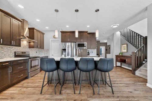 242 Mahogany Passage Se, Calgary, AB - Indoor Photo Showing Kitchen With Upgraded Kitchen