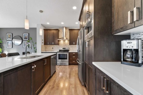 242 Mahogany Passage Se, Calgary, AB - Indoor Photo Showing Kitchen With Upgraded Kitchen