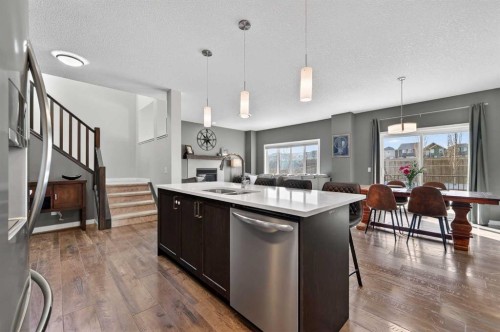 242 Mahogany Passage Se, Calgary, AB - Indoor Photo Showing Kitchen With Double Sink With Upgraded Kitchen