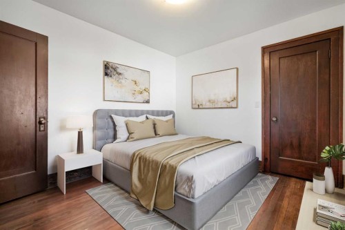 1640 15 Street Se, Calgary, AB - Indoor Photo Showing Bedroom