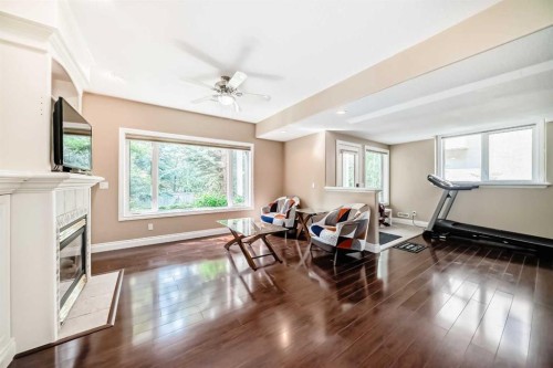 29 Simcoe Gate Sw, Calgary, AB - Indoor With Fireplace