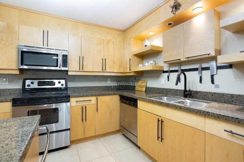 102-350 4 Avenue Ne, Calgary, AB - Indoor Photo Showing Kitchen With Double Sink