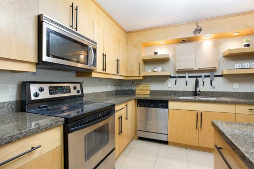 102-350 4 Avenue Ne, Calgary, AB - Indoor Photo Showing Kitchen With Stainless Steel Kitchen