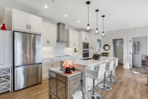 116-10 Sage Hill Walk Nw, Calgary, AB - Indoor Photo Showing Kitchen With Stainless Steel Kitchen With Upgraded Kitchen